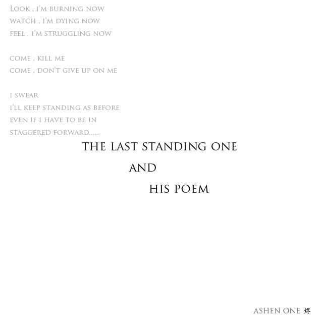 The Last Standing One and His Poem专辑