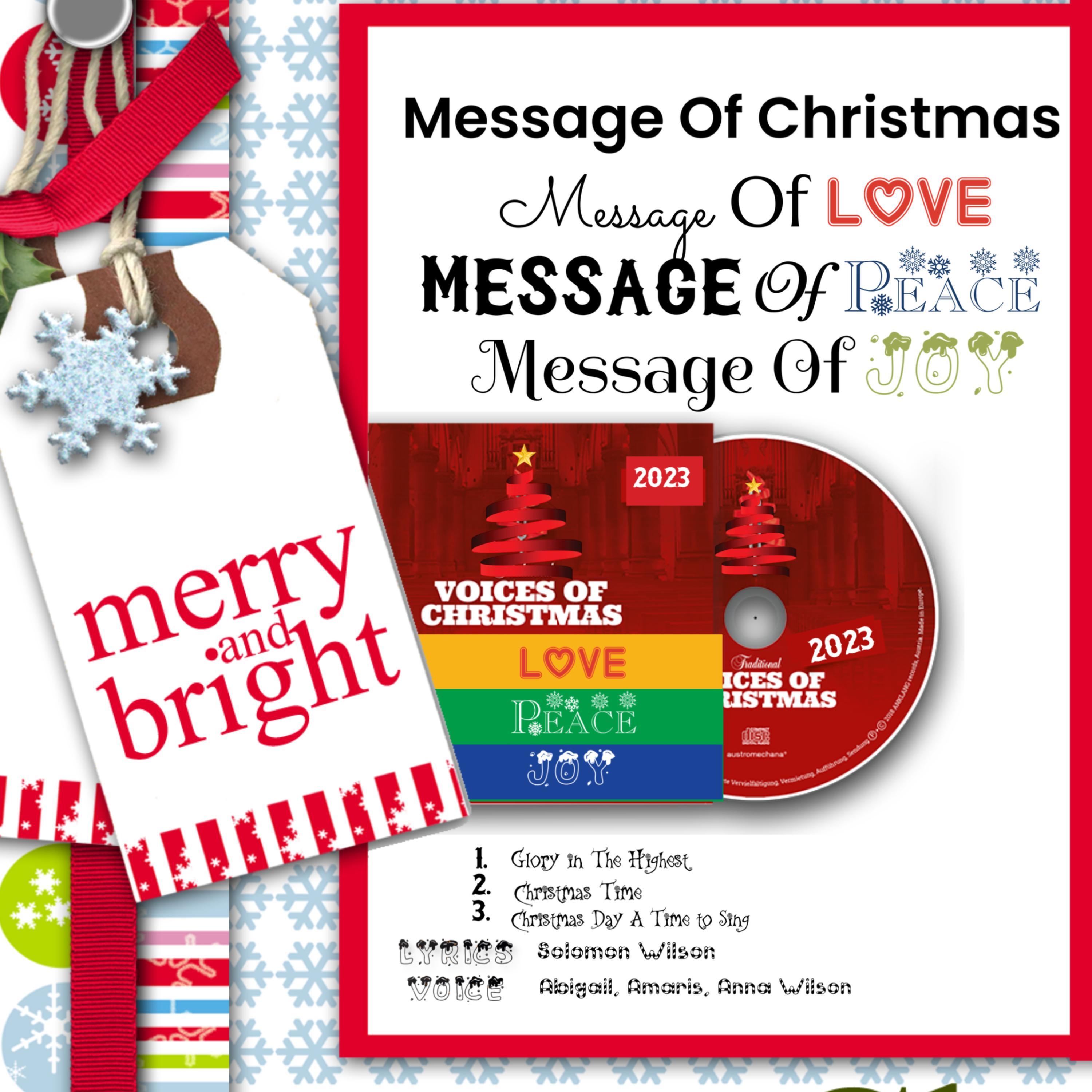 Message Of Christmas Love-Peace-Joy