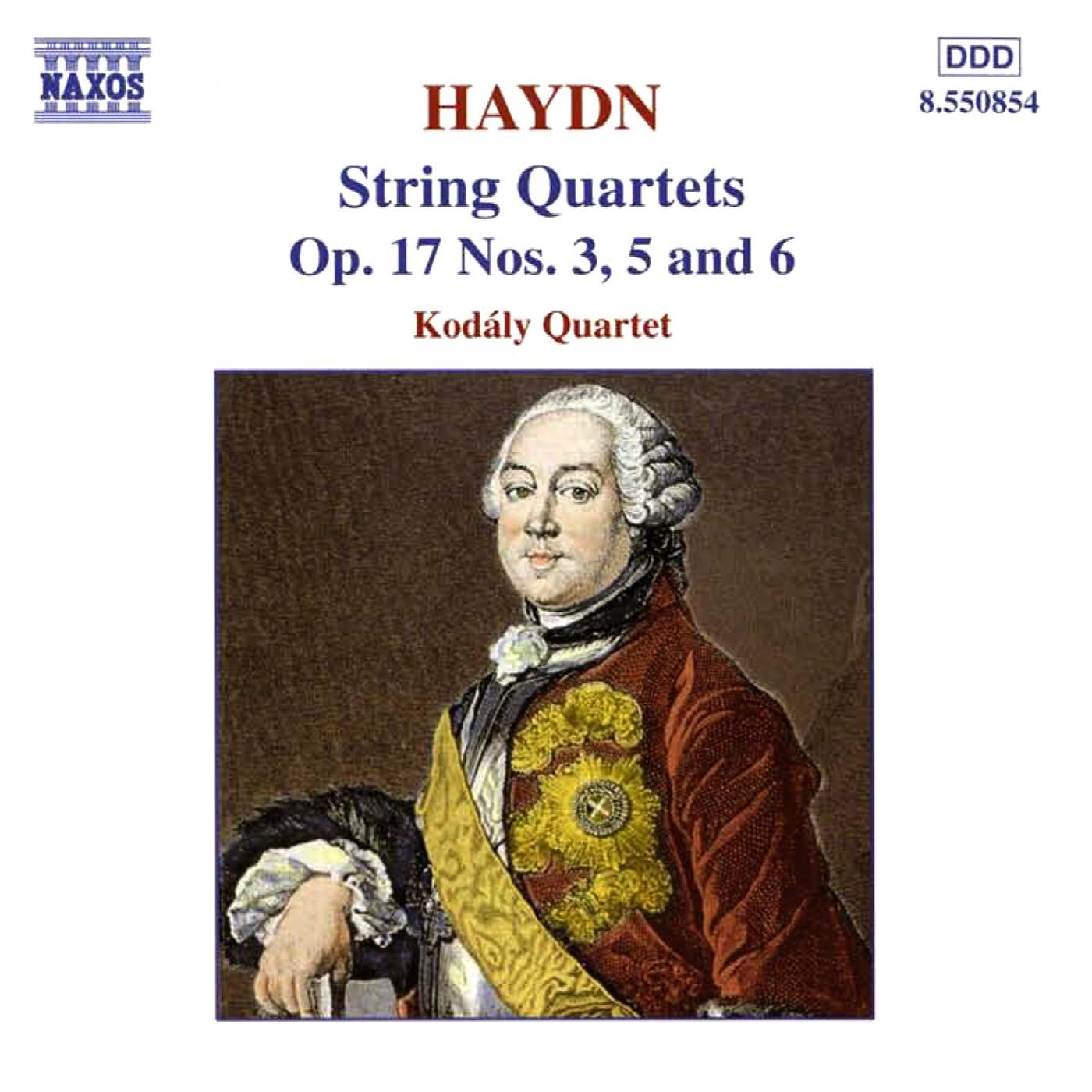 HAYDN: String Quartets Op. 17, Nos. 3, 5 and 6