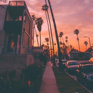 「黄昏·驾驶」落日余晖 待你而归