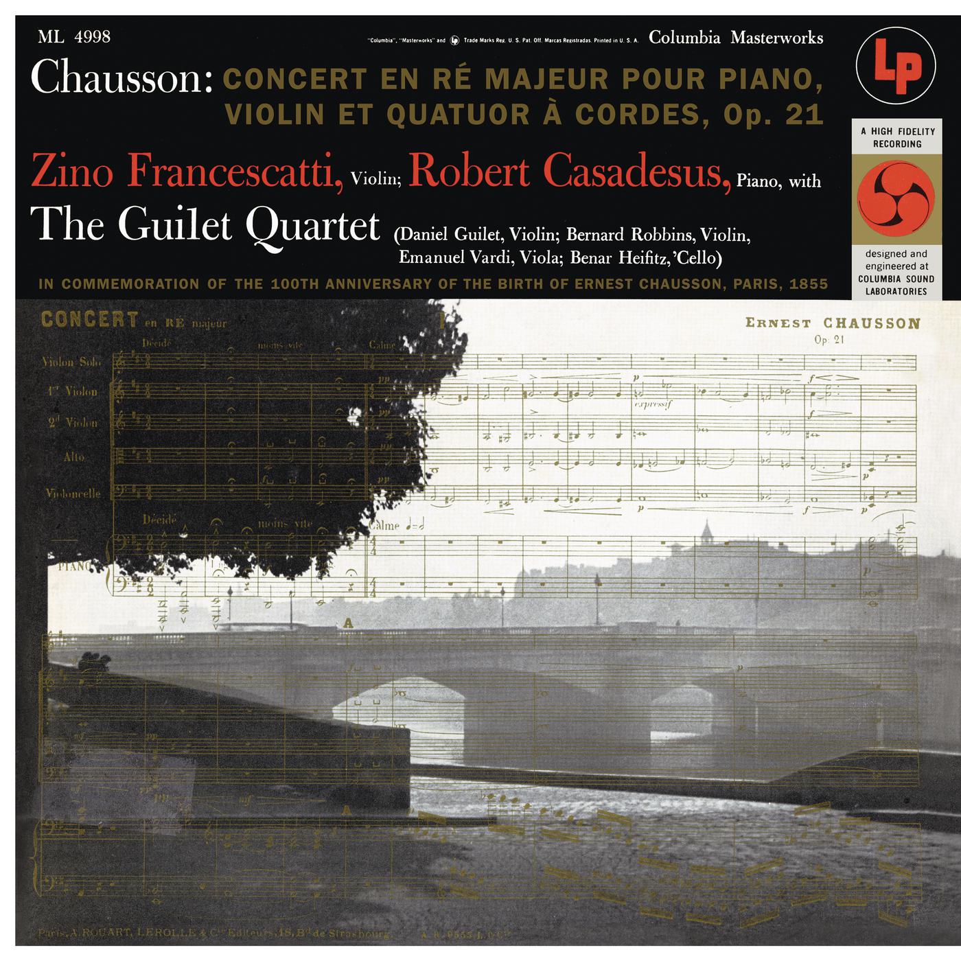 Robert Casadesus - Concerto for Violin, Piano and String Quartet in D Major, Op. 21:III. Grave